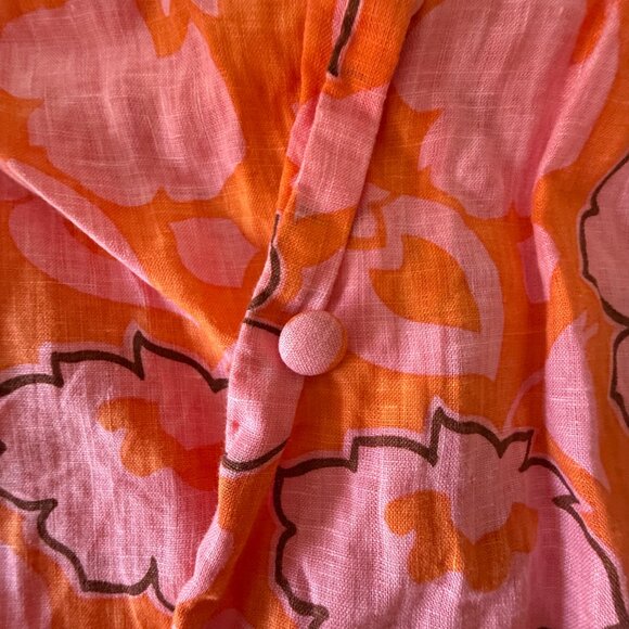 Faithfull The Brand Floral Linen Button-Front Top – Size S (US 4 / AUS 8) - Picture 3 of 3
